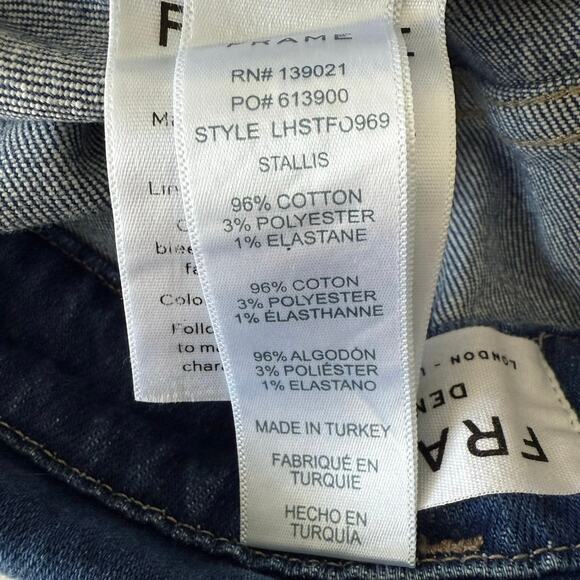 FRAME Le High size 28 Straight Fold Over Waist Jeans - Picture 11 of 13